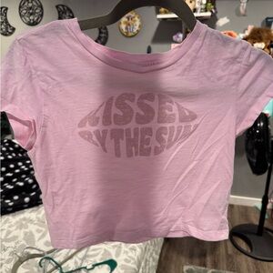Aerie Light Pink Graphic Tee